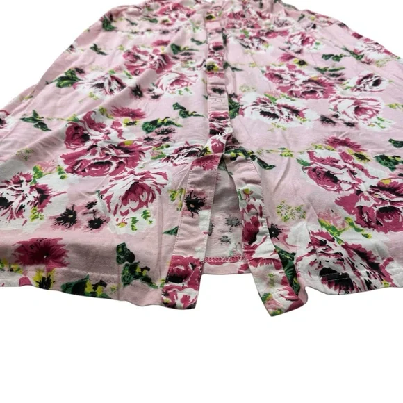 Baby Be Mine Pink Floral Maternity & Nursing Dress L/XL - Back Snap Closure - Picture 6 of 12